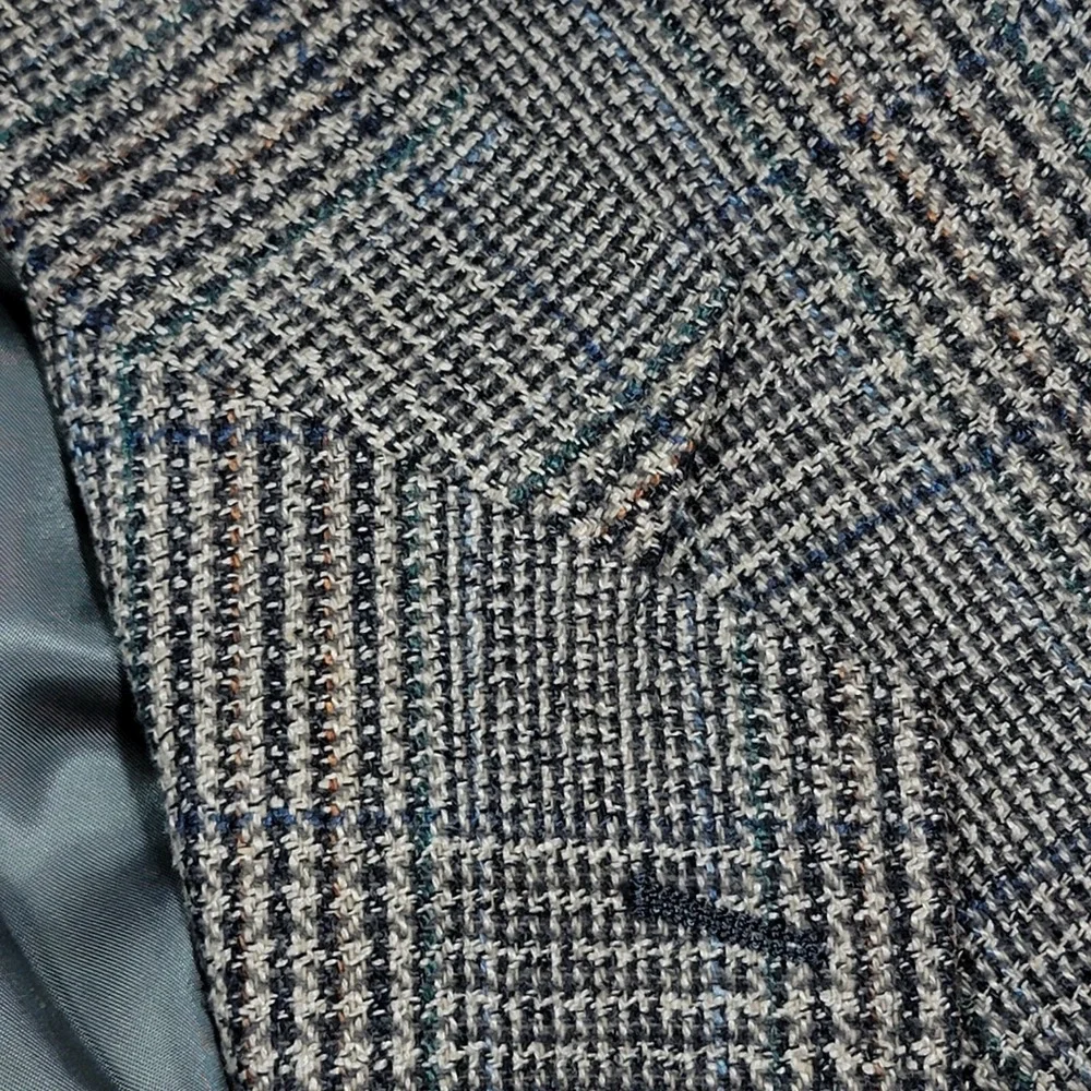Hart Schaffner Marx Famous Barr‎ Vintage Sport Coat - Gray Blue - about 45R